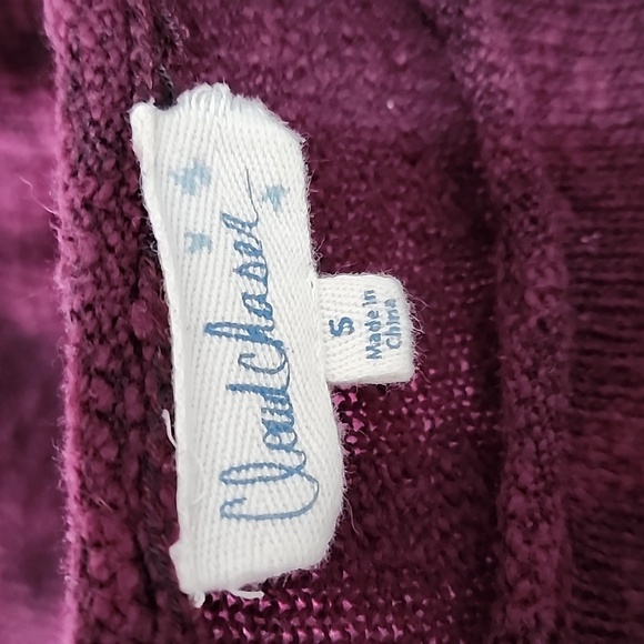 Cloud Chaser Burgundy and Flannel Twofer Sweater - Picture 3 of 10